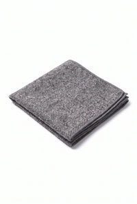 Batistă de buzunar bărbătească gri din amestec de lână și tweed