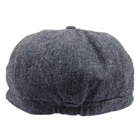 Șapcă plată clasică Newsboy pentru bărbați, model Herringbone - Gri