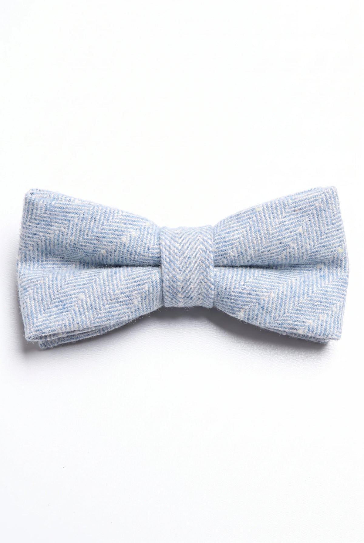 Papion bărbătesc din tweed albastru deschis