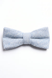 Papion bărbătesc din tweed albastru deschis