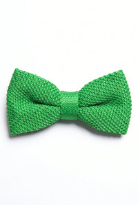 Papion tricotat verde deschis pentru bărbați