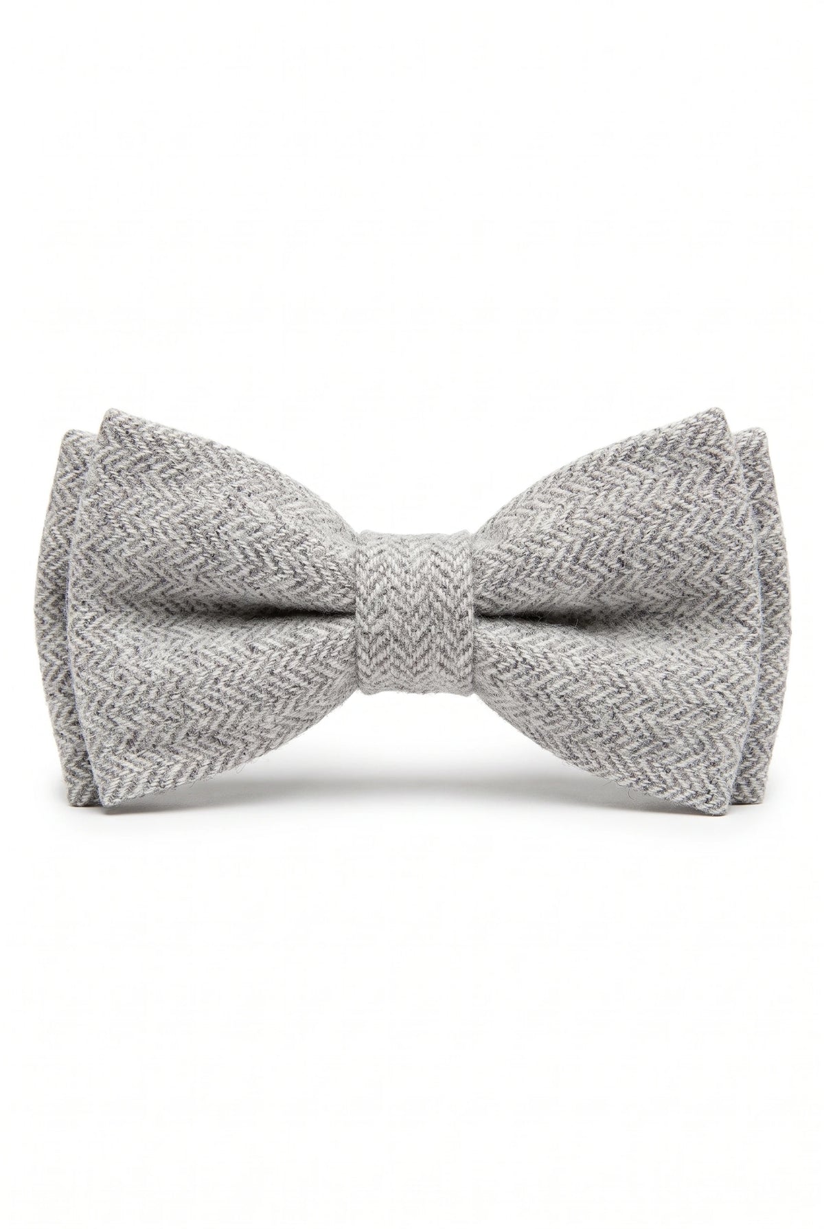 Papion bărbătesc gri deschis din tweed