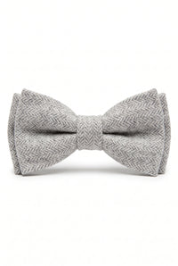 Papion bărbătesc gri deschis din tweed