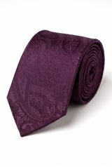 Set cadou cravată Paisley liliac pentru bărbați
