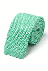 Cravată tricotată verde mentă pentru bărbați