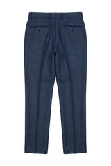 Arthur - Pantaloni bărbătești Birdseye bleumarin