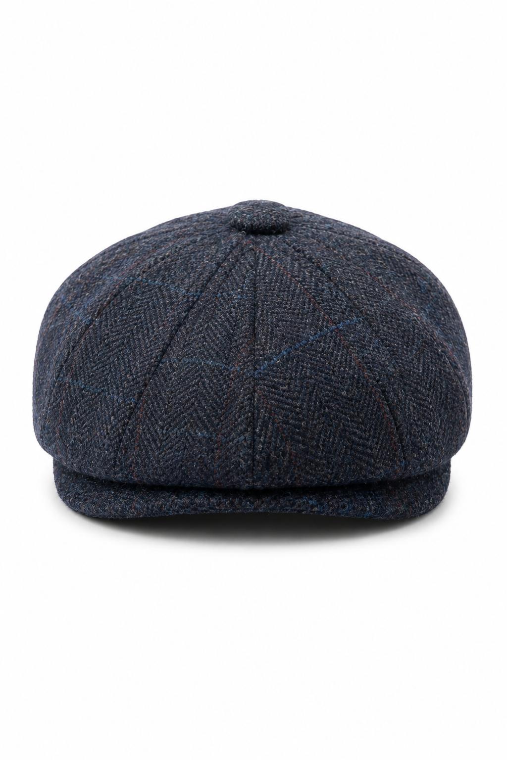 Șapcă plată Newsboy pentru bărbați, din amestec de lână, bleumarin, tweed