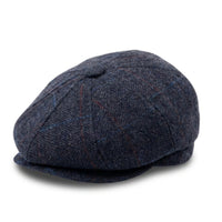 Șapcă plată Newsboy pentru bărbați, din amestec de lână, bleumarin, tweed
