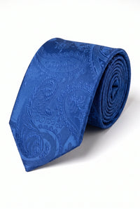 Set cadou cravată Paisley bleumarin pentru bărbați