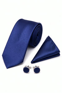 Set de cravate bleumarin pentru bărbați