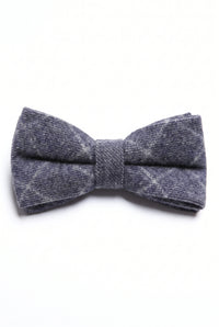 Papion bărbătesc din tweed bleumarin