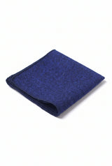 Batistă de buzunar bărbătească din amestec de lână și tweed bleumarin