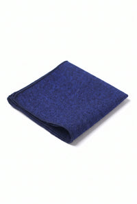 Batistă de buzunar bărbătească din amestec de lână și tweed bleumarin