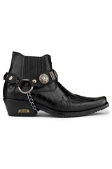 Mens Real Leather Cowboy Boots with Cuban Heel