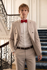 Papion roșu din tweed pentru bărbați