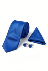 Set de cravate albastru regal pentru bărbați