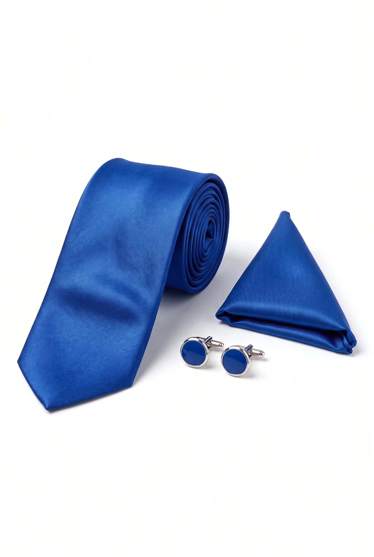 Set de cravate albastru regal pentru bărbați
