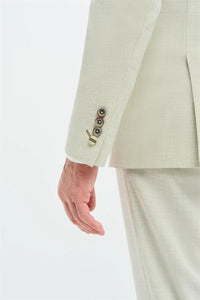 Sacou bărbătesc verde salvie, croială croită