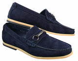Mens Slip On Buckle Horsebit Driving Shoes Loafers Retro Smart Casual Suede
