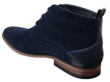 Mens Suede Desert Ankle Red Grey Brown Blue Boots Shoes Smart Casual Leather Laced