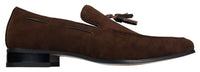 Mens Suede Loafers Driving Shoes Slip On Tassle Design Leather Smart Casual