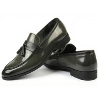 Mocasini slip-on pentru bărbați, cu ciucuri, lucioși