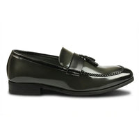 Mocasini slip-on pentru bărbați, cu ciucuri, lucioși