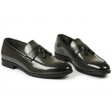 Mocasini slip-on pentru bărbați, cu ciucuri, lucioși