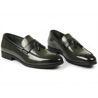 Mocasini slip-on pentru bărbați, cu ciucuri, lucioși