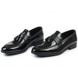 Mocasini slip-on pentru bărbați, cu ciucuri, lucioși