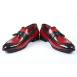 Mocasini slip-on pentru bărbați, cu ciucuri, lucioși