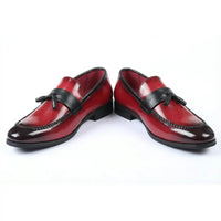 Mocasini slip-on pentru bărbați, cu ciucuri, lucioși