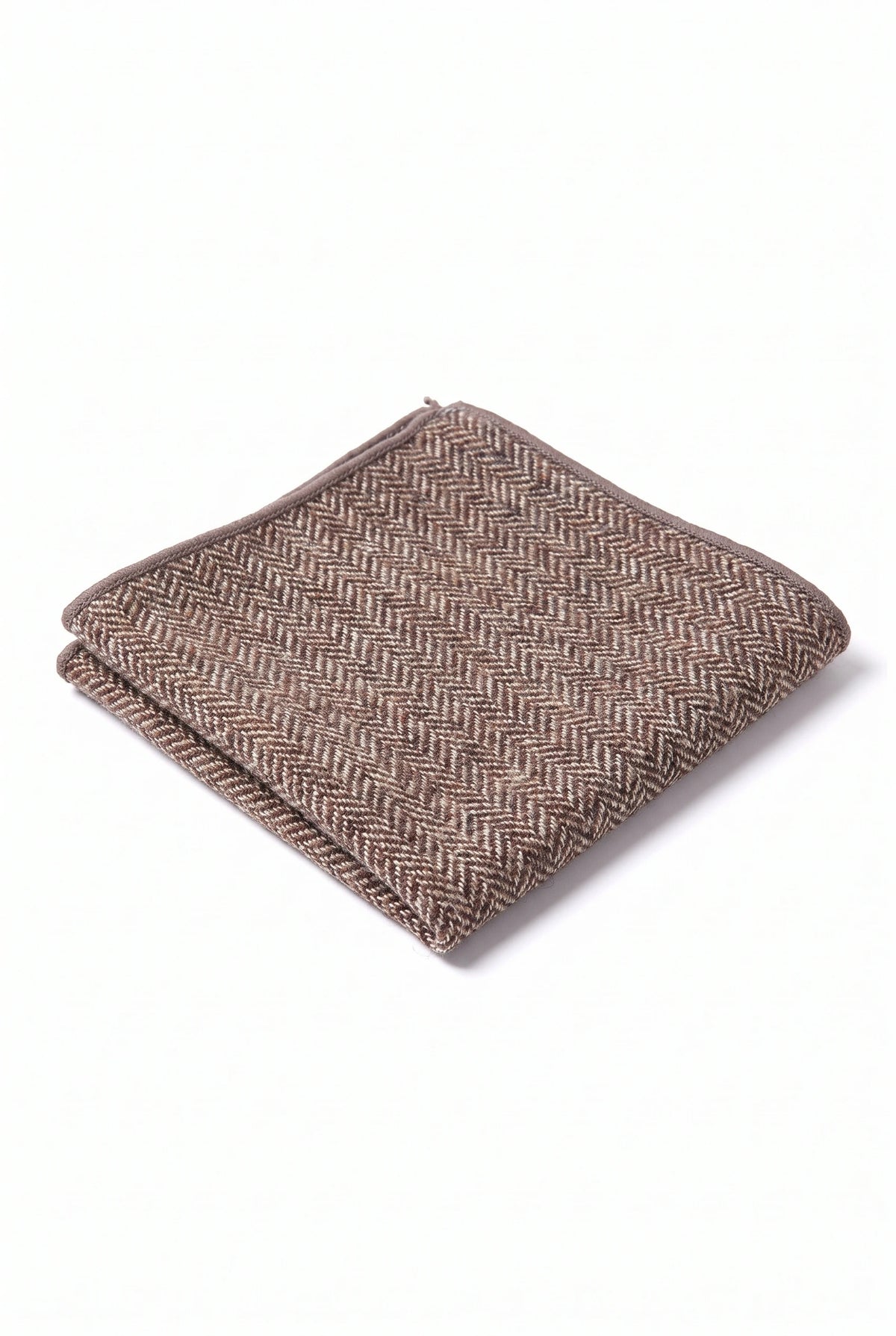 Batistă de buzunar bărbătească din amestec de lână și tweed taupe