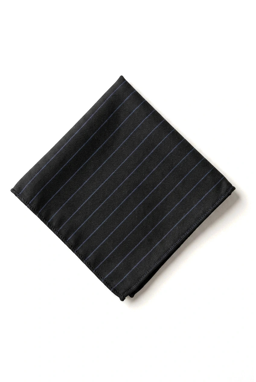 Set cravată și batistă bărbătească - dungi negre STZ42, mărime universală