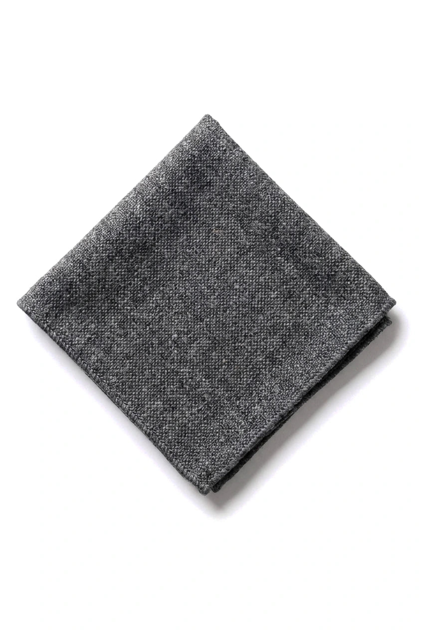 Set cravată și batistă bărbătească - Tweed gri STZ23, mărime universală