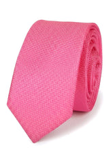 Set cravată bărbătească cu buzunar pătrat, cravată formală solidă - fucsia