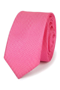 Set cravată bărbătească cu buzunar pătrat, cravată formală solidă - fucsia