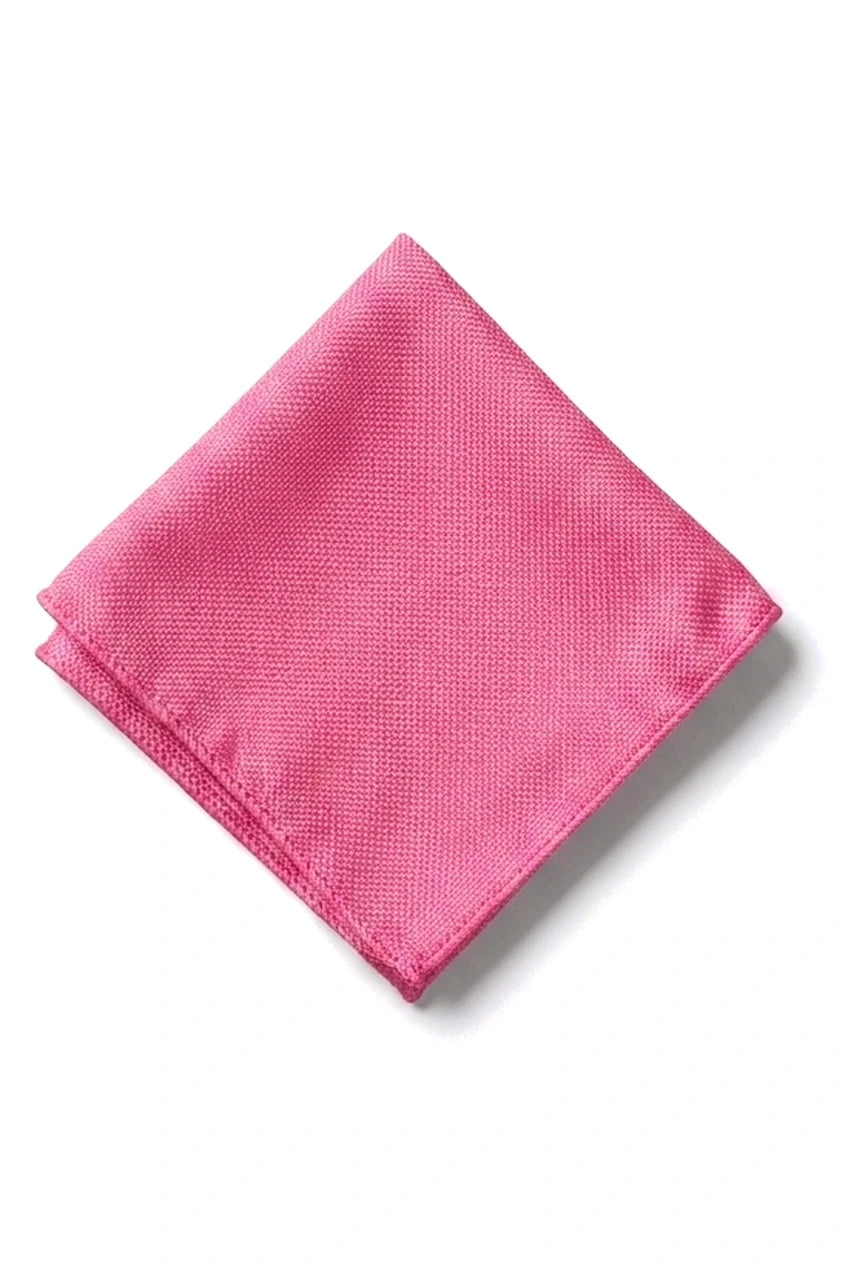 Set cravată bărbătească cu buzunar pătrat, cravată formală solidă - fucsia