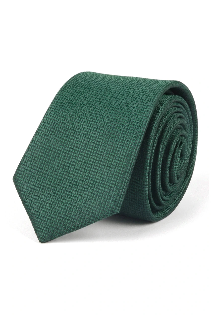 Set cravată bărbătească cu buzunar pătrat, cravată formală solidă - verde