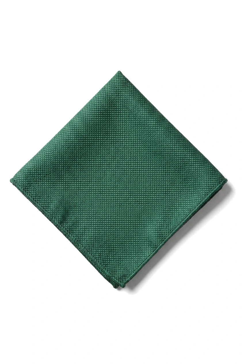 Set cravată bărbătească cu buzunar pătrat, cravată formală solidă - verde