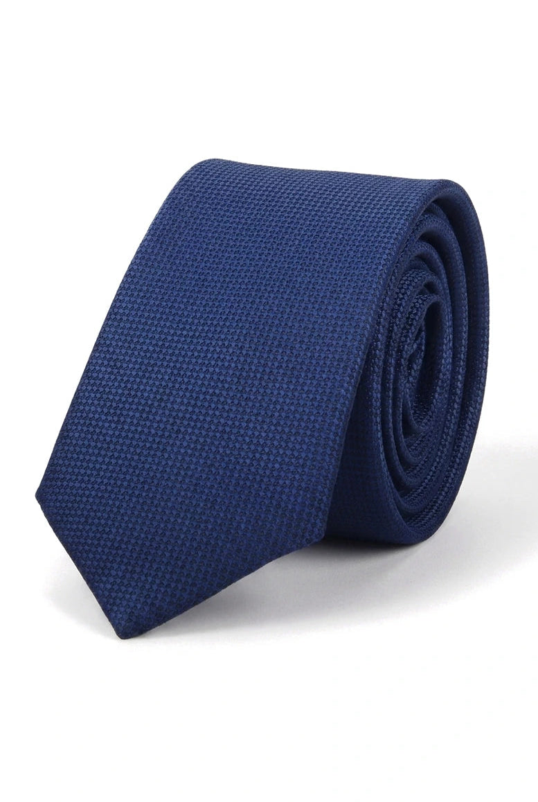Set cravată bărbătească cu buzunar pătrat, cravată formală solidă - bleumarin