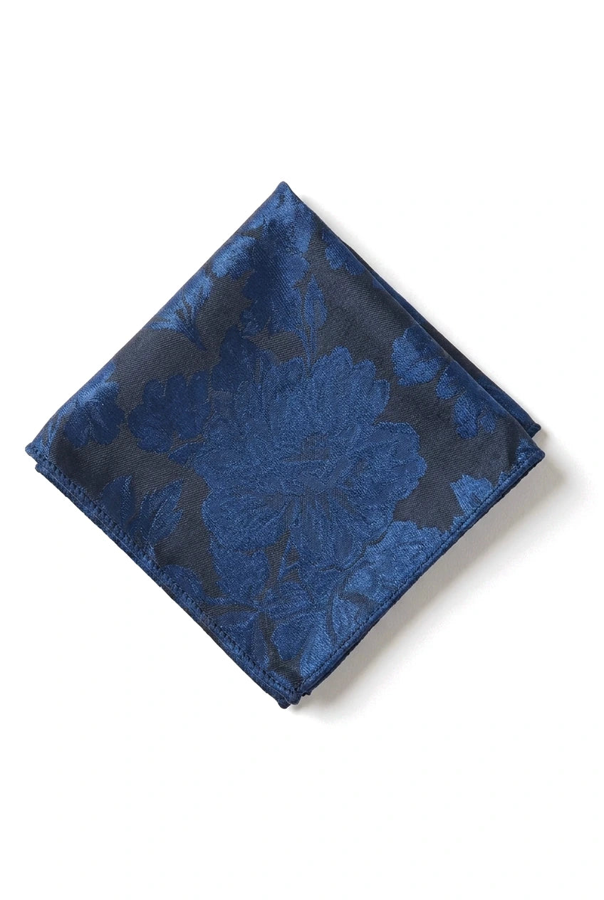Set cravată bărbătească cu buzunar pătrat, cravată formală cu imprimeu floral - bleumarin