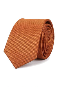 Set cravată bărbătească cu buzunar pătrat, cravată formală solidă - ruginiu