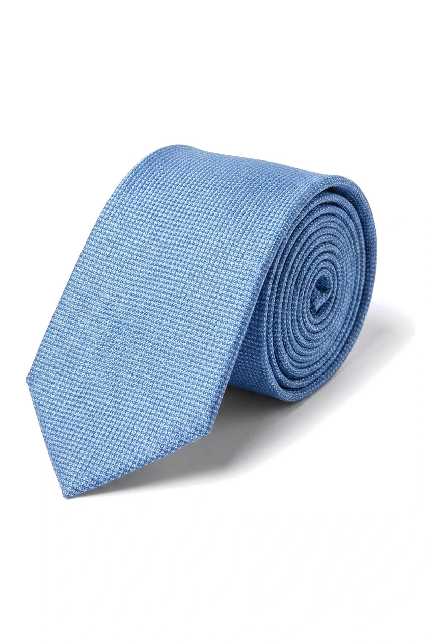Set cravată bărbătească cu buzunar pătrat, cravată formală solidă - albastru deschis