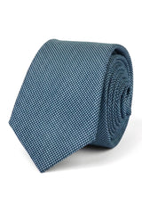 Set cravată bărbătească cu buzunar, model formal, uni - turcoaz