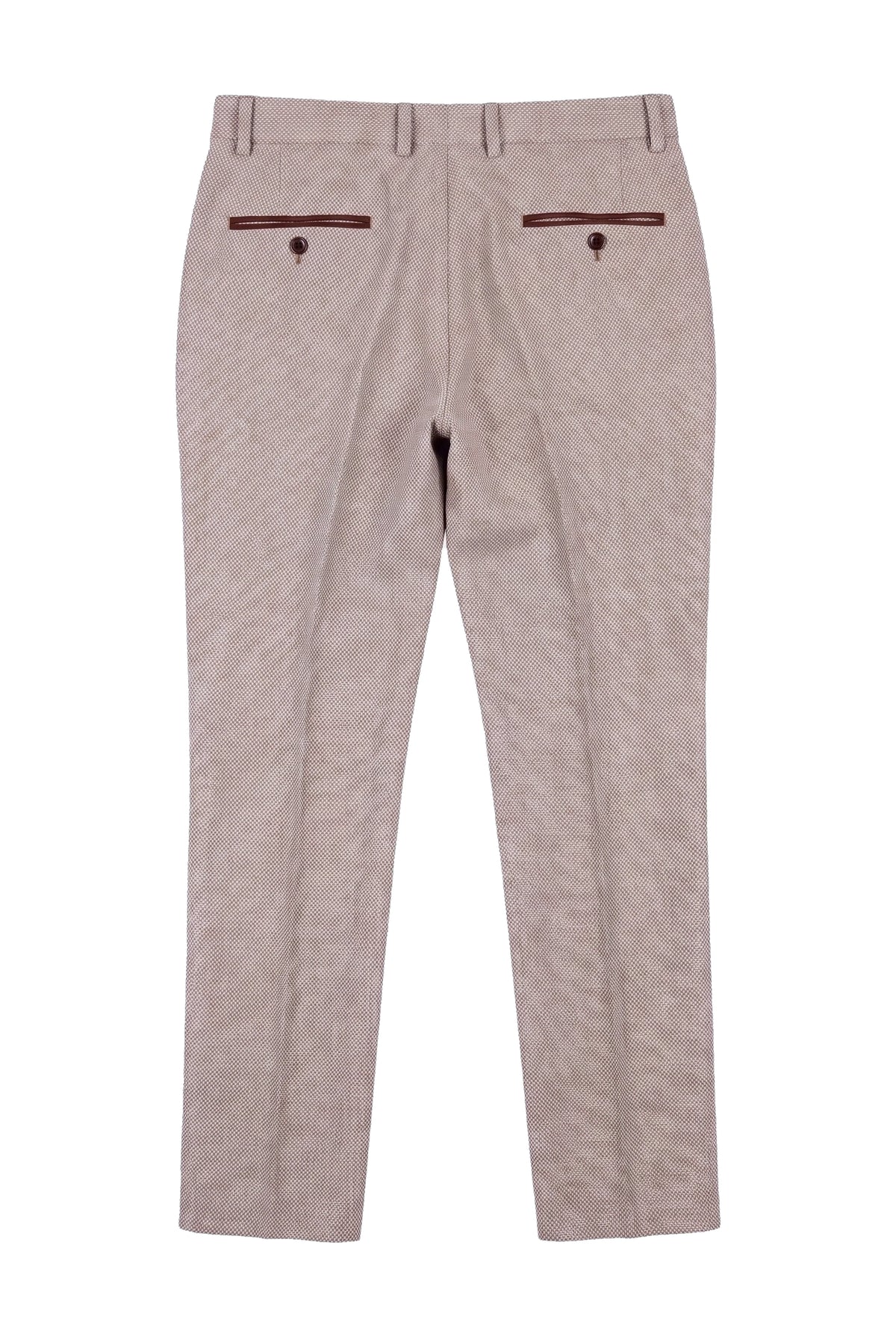 Ralph - Pantaloni bărbătești din tweed crem