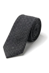 Set batistă bărbătesc cu imprimeu de tweed și cravată, model clasic British Heritage, model herringbone