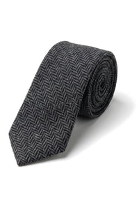 Set batistă bărbătesc cu imprimeu de tweed și cravată, model clasic British Heritage, model herringbone