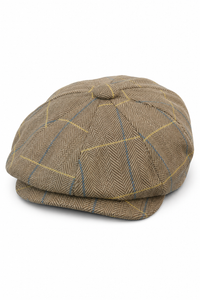 Șapcă bărbătească Peaky Blinders în carouri Tweed