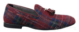 Mens Tweed Check Tassle Shoes